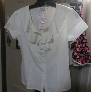 NWT White Lolita Blouse